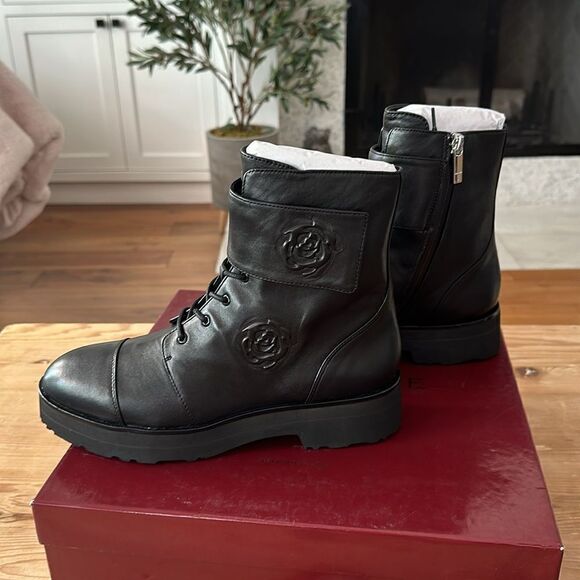 TARYN ROSE VALENTINA NAPPA BLACK SIZE 9M WOMEN NEW IN BOX - Picture 4 of 7